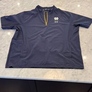 Under Armour Blue Short-Sleeve Pullover with Yellow Accent